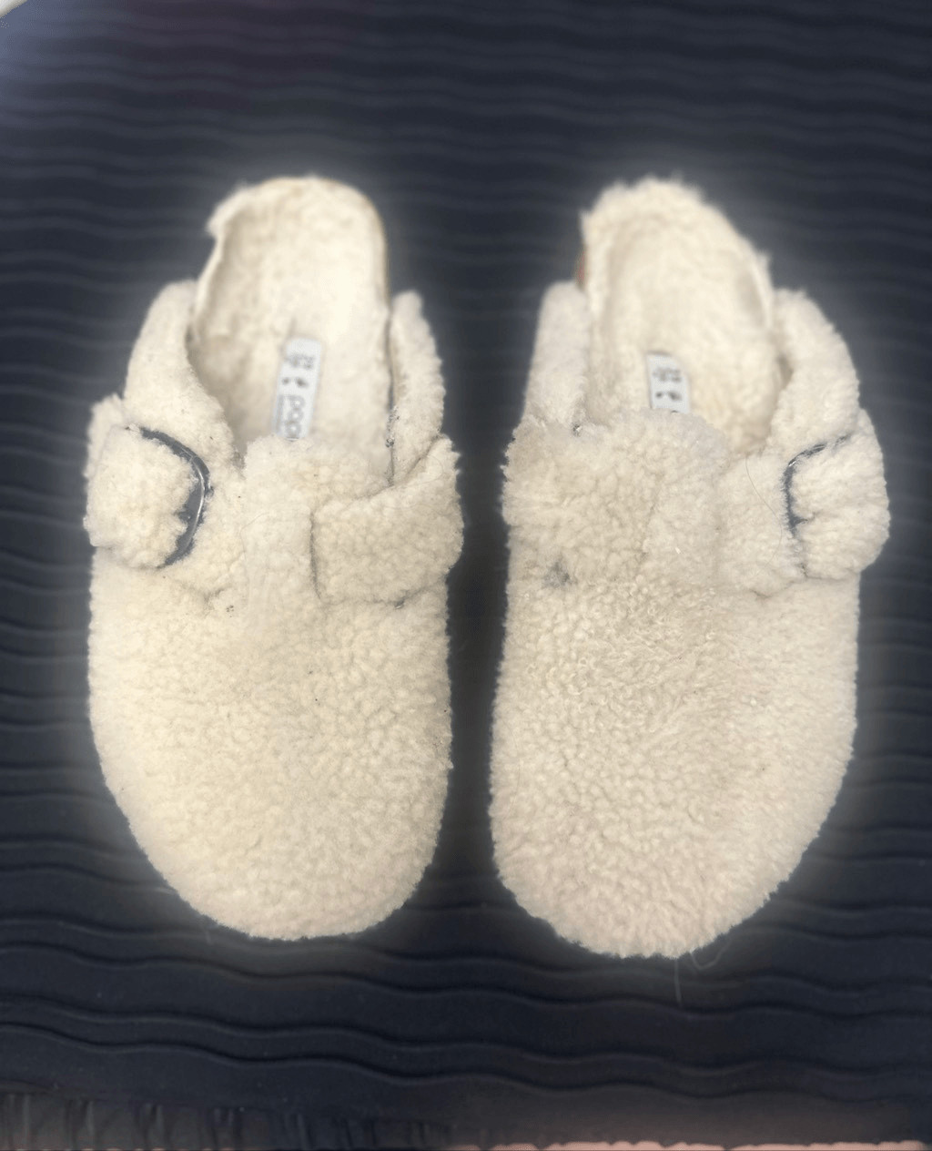 BIRKENSTOCK PAPILLIO BOSTON TEDDY SHEARLING BIG BUCKLE CLOGS EU 39, US 8.5