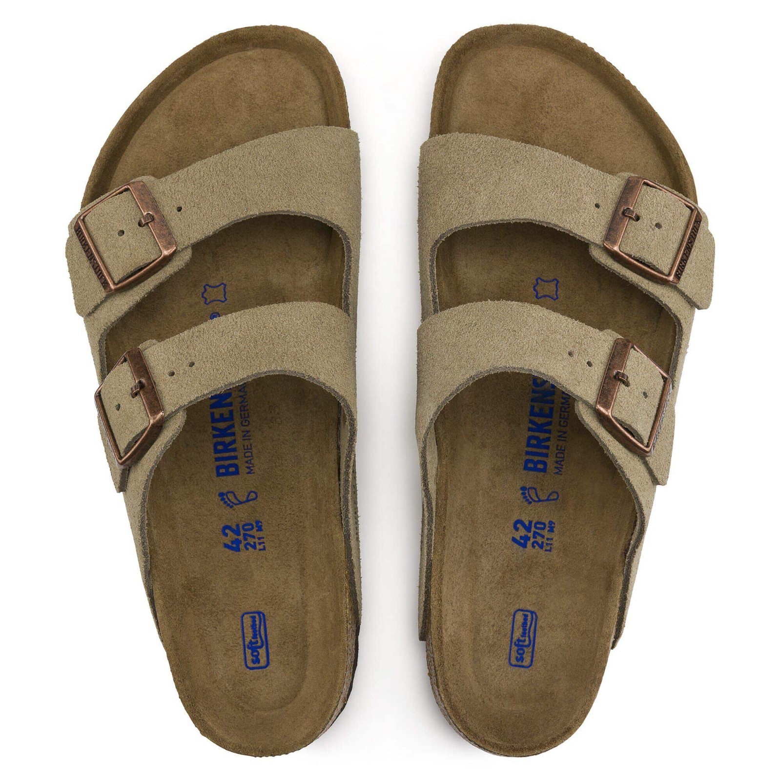 Birkenstock Arizona Soft Footbed Suede Leather Sandals – Taupe