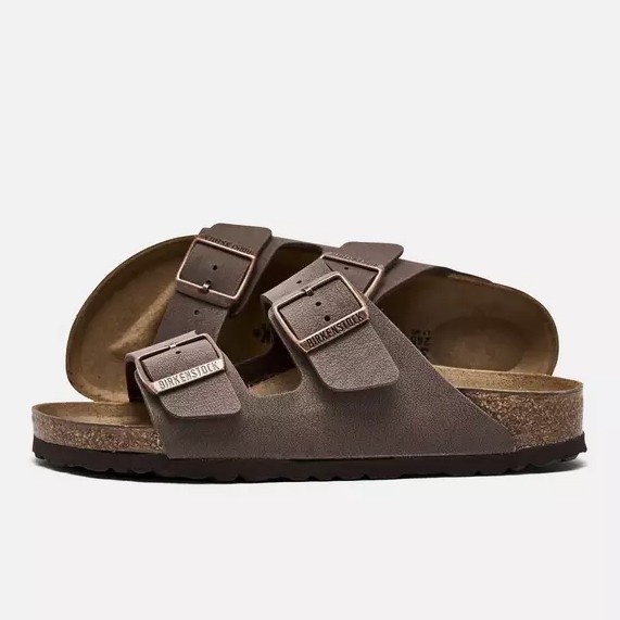 Birkenstock Arizona Birkibuc Mocha Soft Footbed Comfort Unisex Sandals