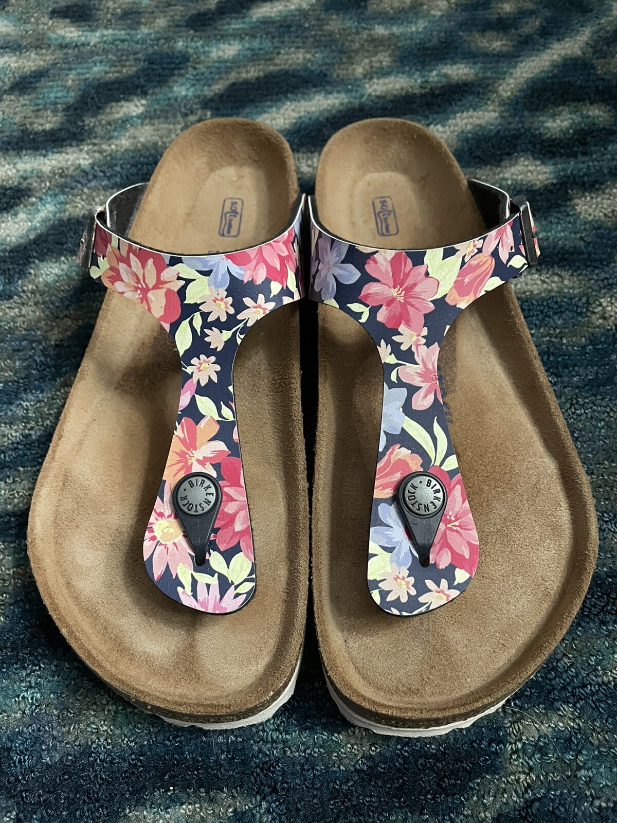 Birkenstock Gizeh Sandals Floral Birko Flor Women’s Size 6-6.5 US 37EU – Used