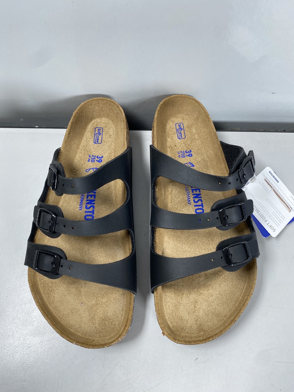 Birkenstock Florida Soft Footbed Sandal Black Unisex W7/M5 US 39EU