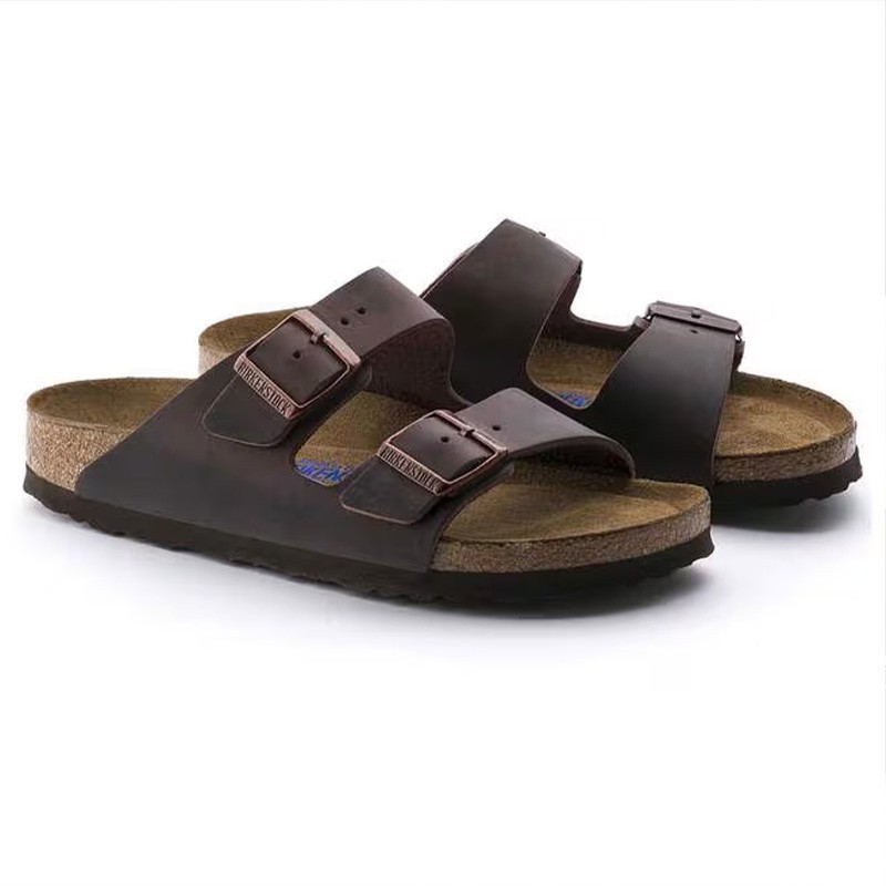 Birkenstock Arizona Habana Oiled Leather Soft Footbed Unisex Sandals New