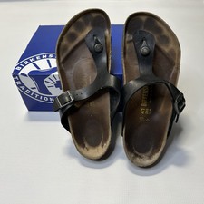 Birkenstock Gizeh Sandals Women’s Black Pebbled Size US W10 M8 EU41 Shoes