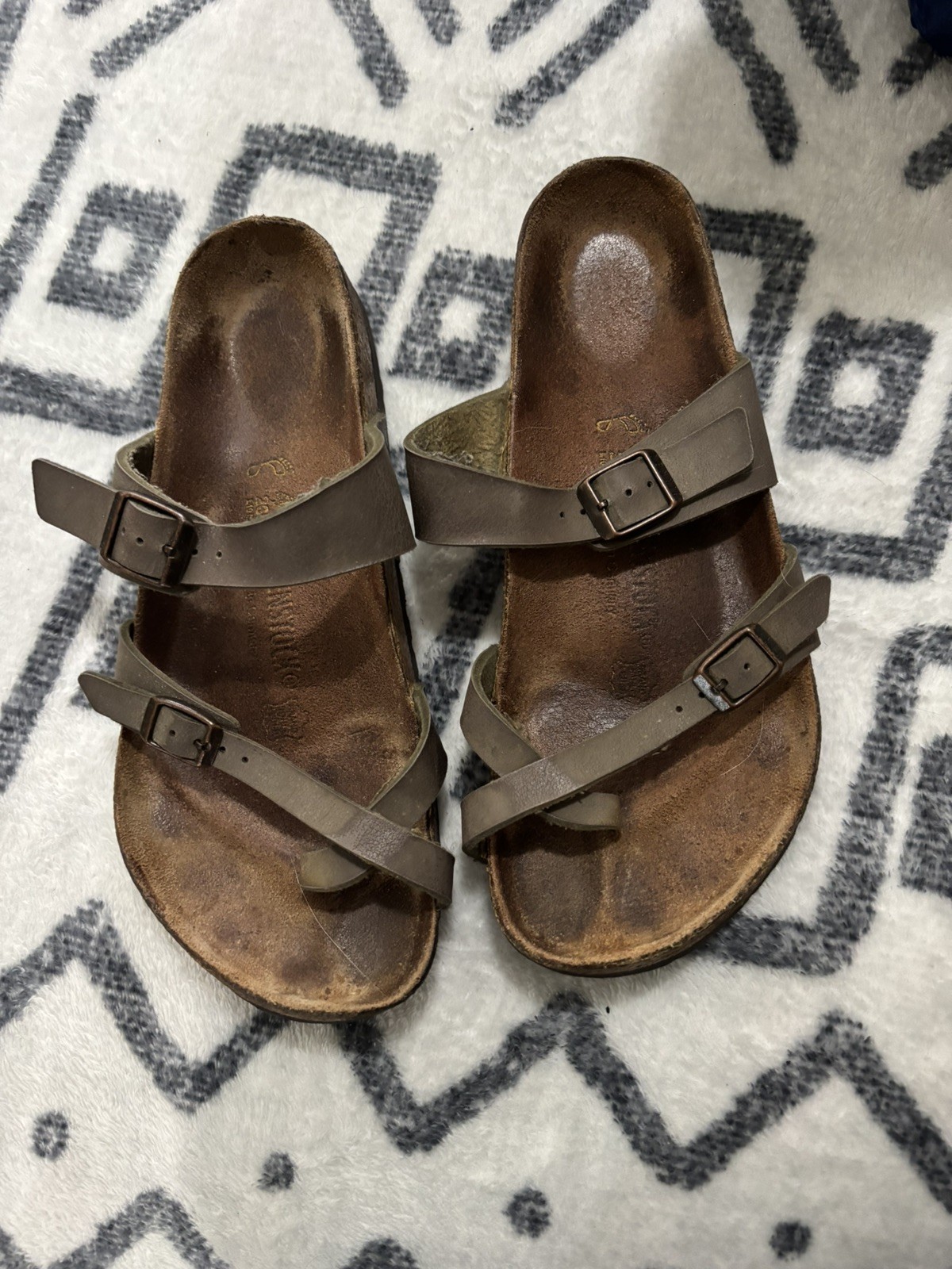 Birkenstock Mayari Women Sandals Size EU 41 (10US) Mocha Leather Shoes