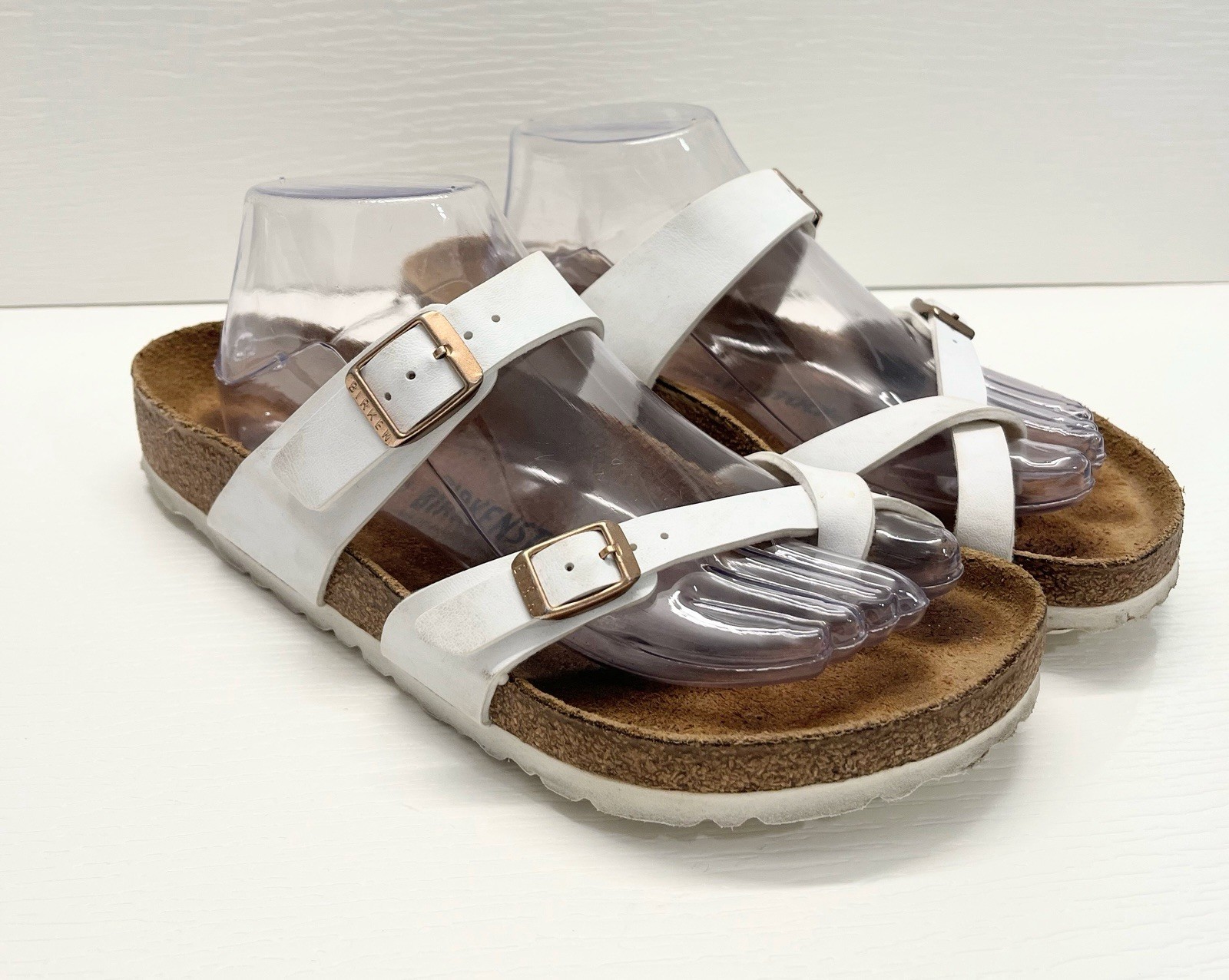 Birkenstock Mayari Buckled Women’s Sandals White Toe Loop US 10-10.5/ EU 41