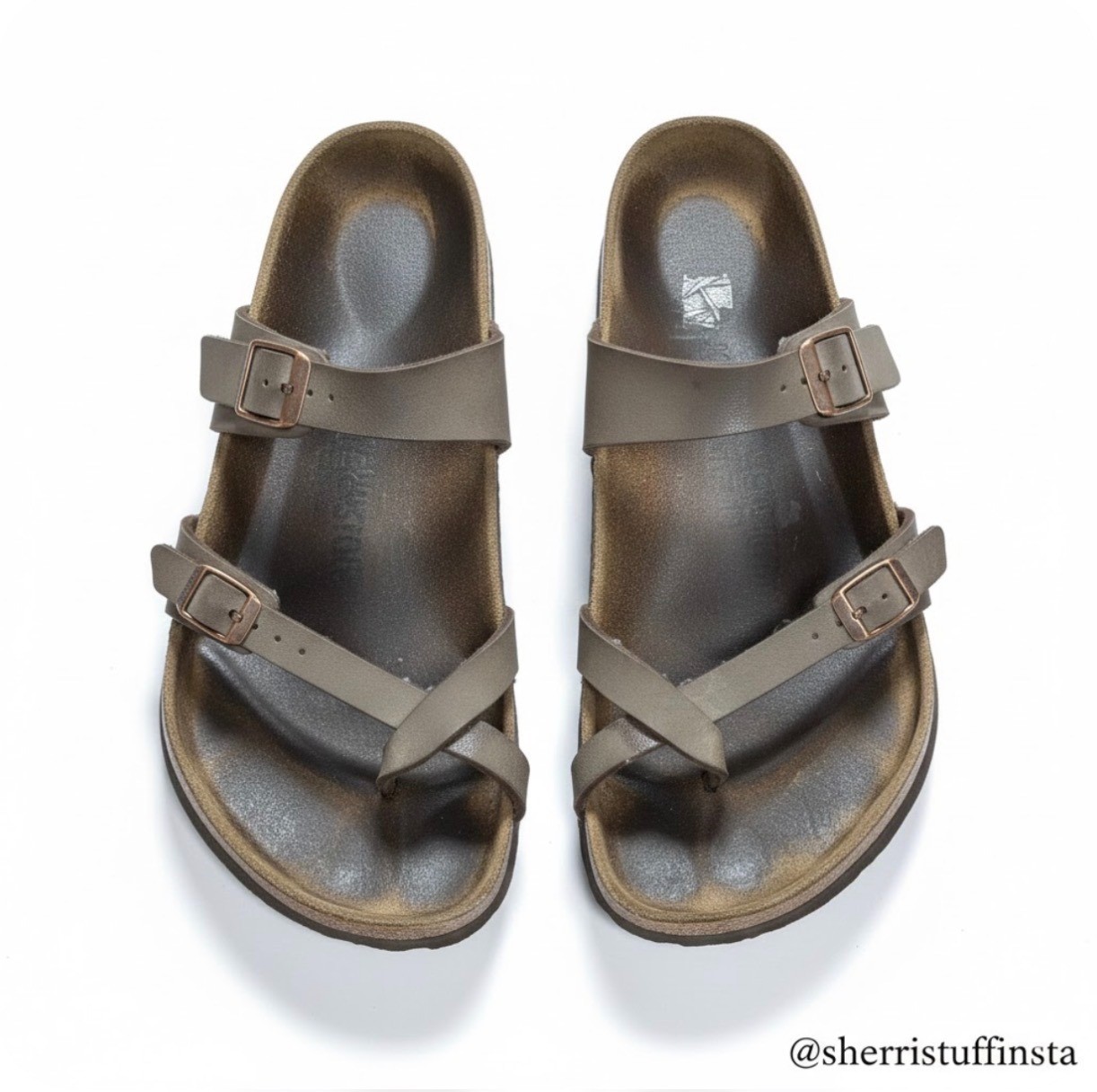 Birkenstock Womena Mayari Mocha Slide Sandals Adjustable Buckles Size 40 9