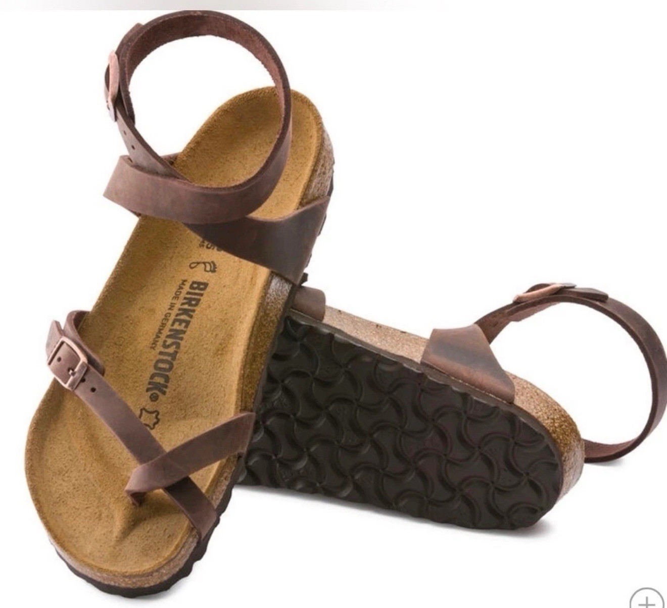 Birkenstock Gizeh Leather Thong Sandals Brown Women Size 38 EU W 7 M5 US