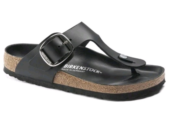 BIRKENSTOCK GIZEH BIG BUCKLE BLACK Women’s Size 37 L6M4