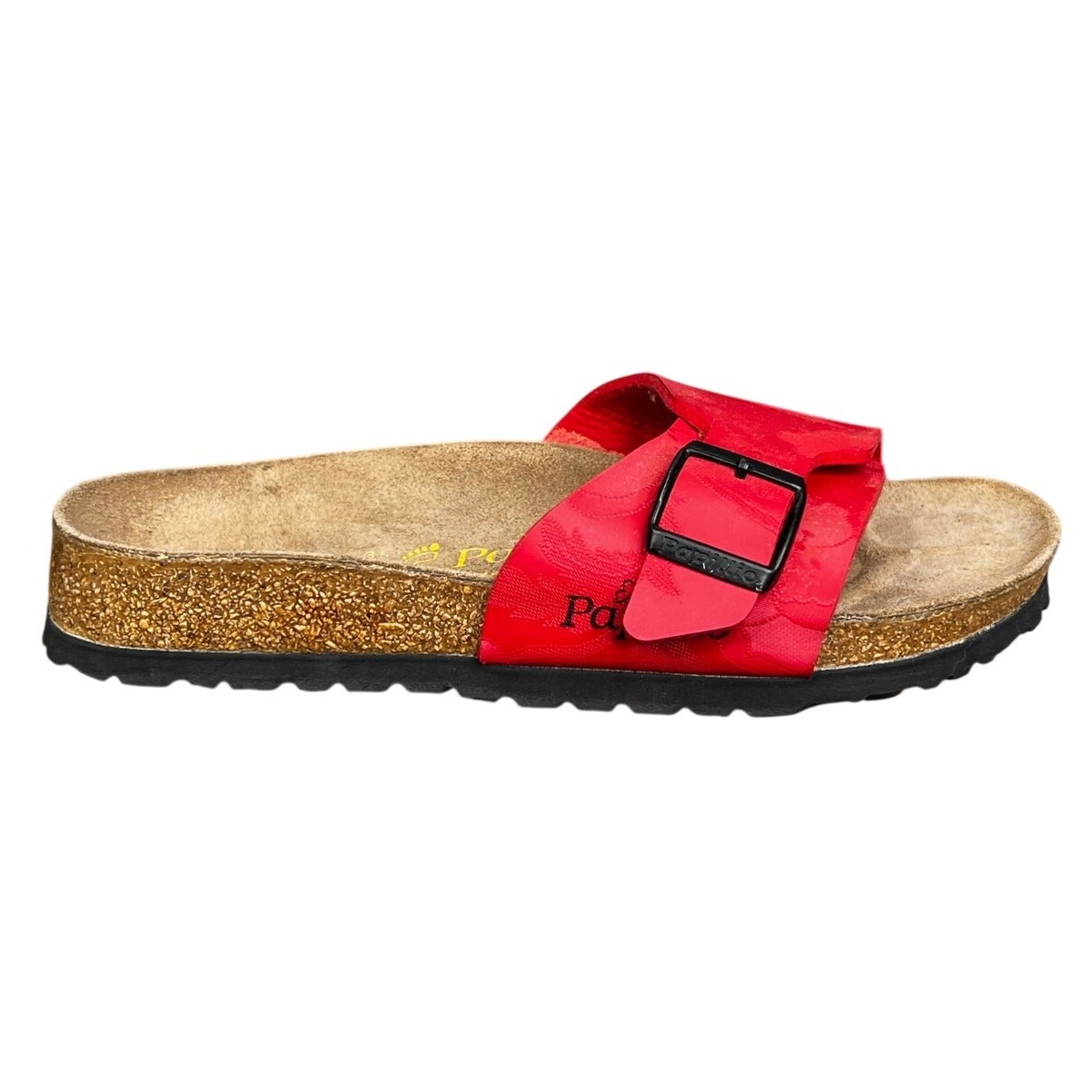 Birkenstock Madrid Red Floral Embossed Leather Sandals Size 36 W 5