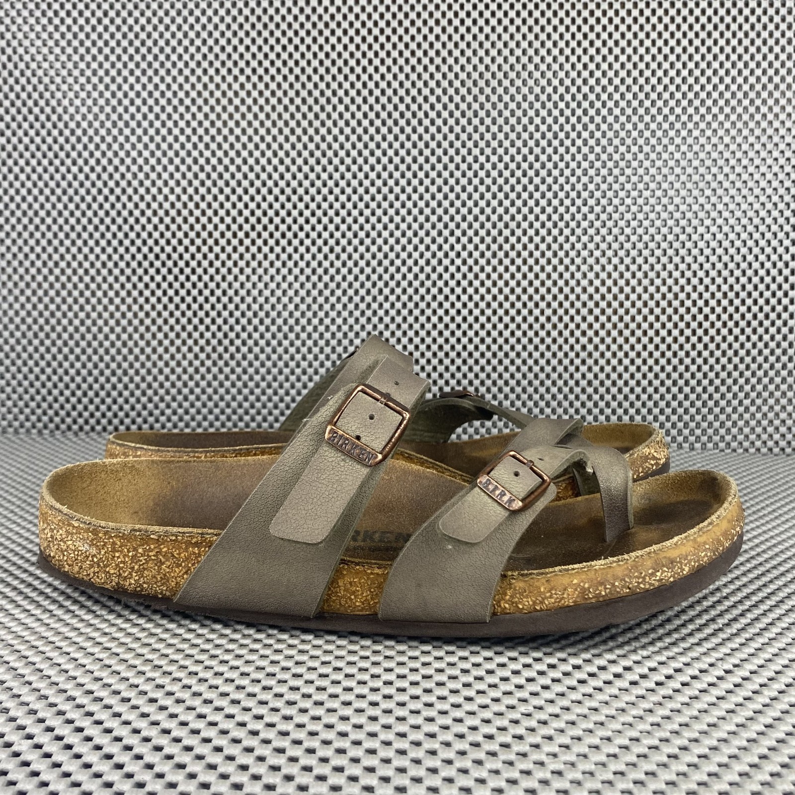Birkenstock Mayari Adult Sandals 37 L6 M4 Gray Brown Thong Made In Germany