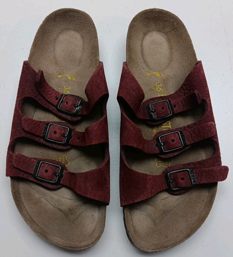 Birkenstock Florida Slide Sandal Champagne Soft Foot Bed Women size 36 US 5