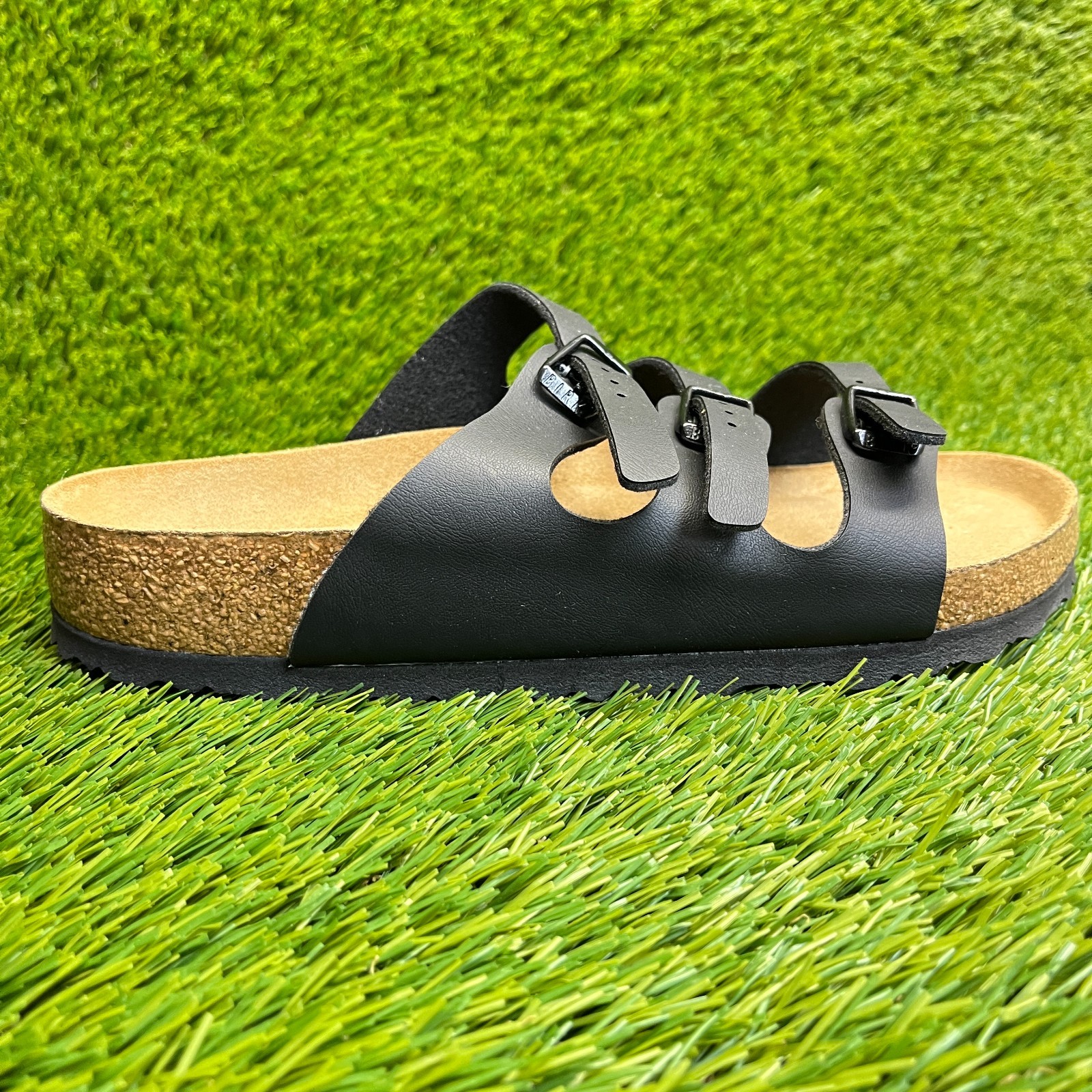 Birkenstock Florida Birko-Flor Womens Size 8 Black Beach Walking Slide Sandals