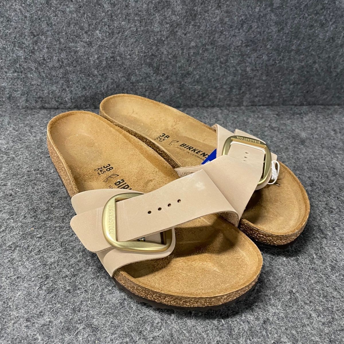 BIRKENSTOCK Madrid Big Buckle Nubuck Leather Unisex Size M5/W7 Sandcas