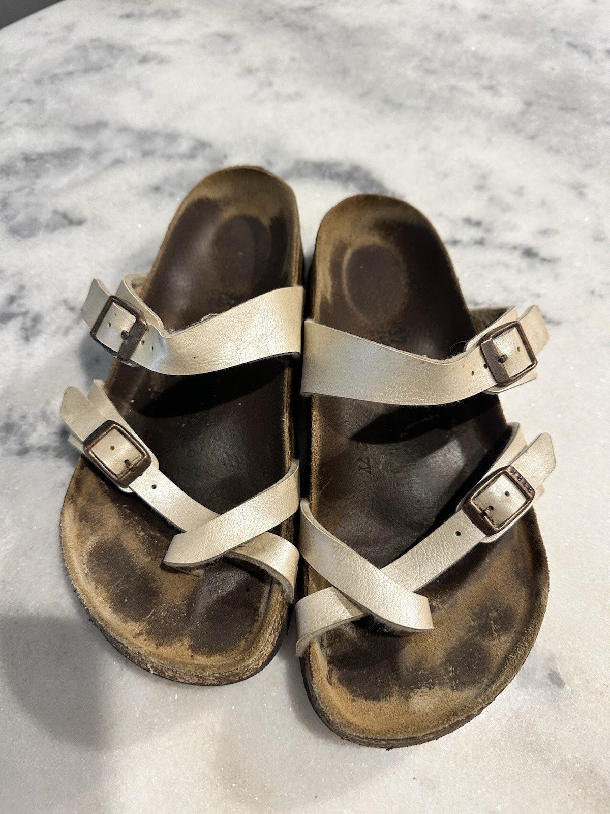 Birkenstock Mayari Birko-Flor Women’s, Cream, Size 37