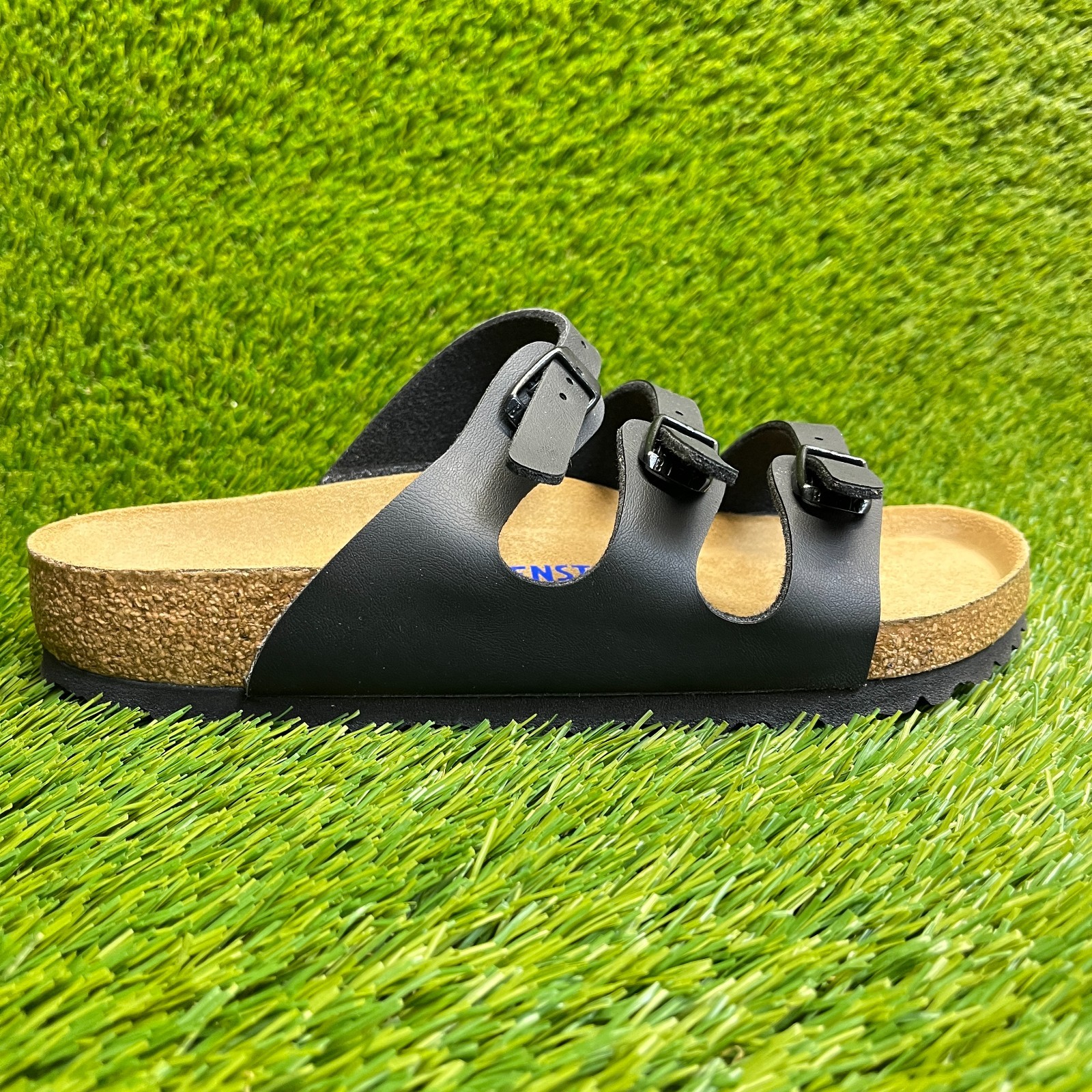 Birkenstock Florida Birko-Flor Womens Size 8 Black Beach Walking Slide Sandals