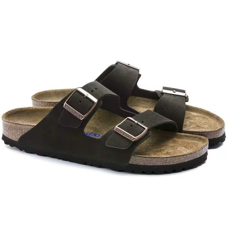 Birkenstock Arizona Mocha Suede Soft Footbed Men’s and Women’s Sandals 37-45