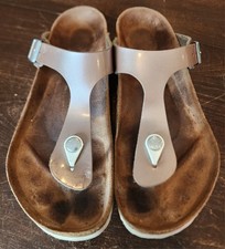 Birkenstock Gizeh Thong Sandals Rose Gold Slip On Size US L9/M7 EU 39