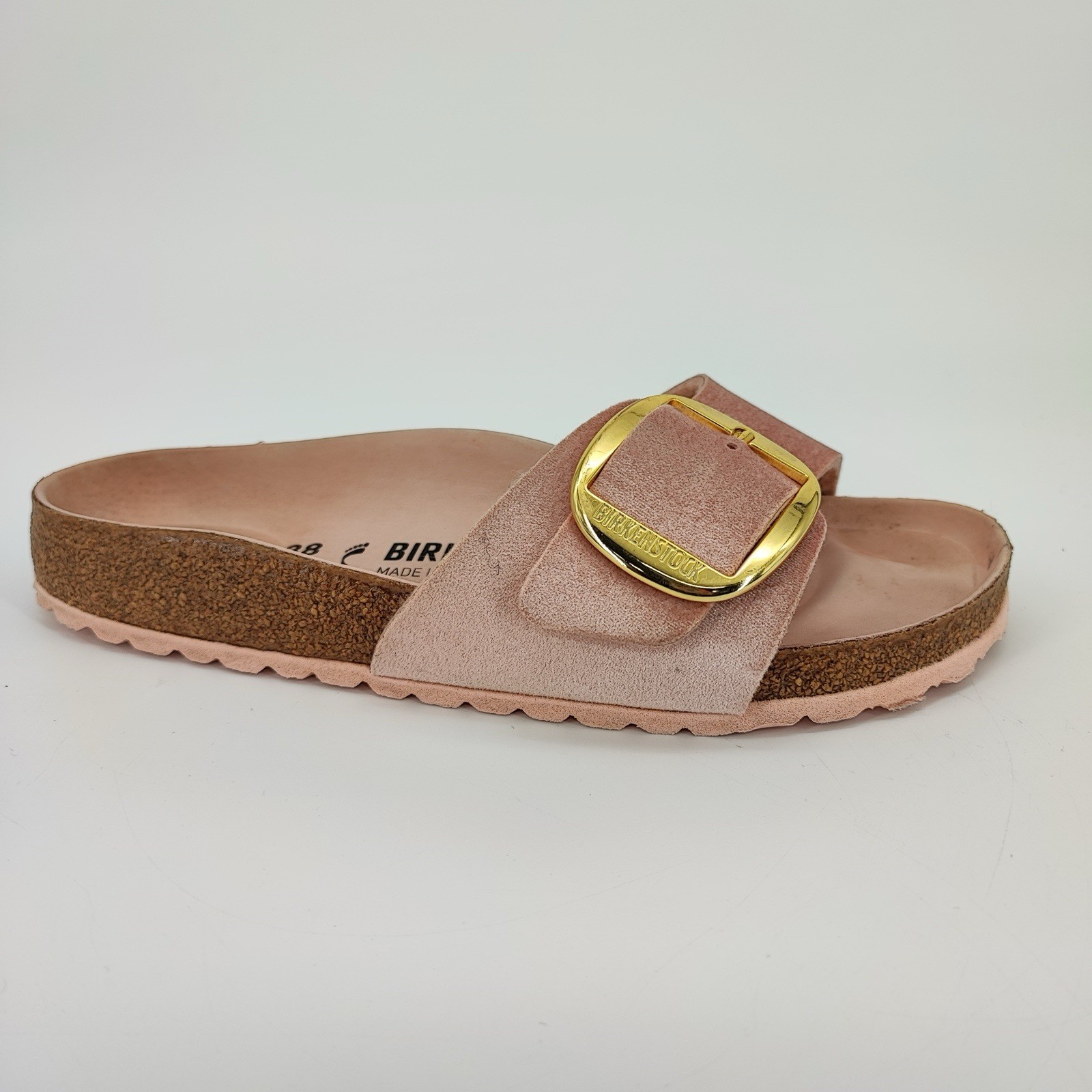 Birkenstock Madrid Big Buckle Women’s 7 US Slide Velvet Pink Elegant Sandal