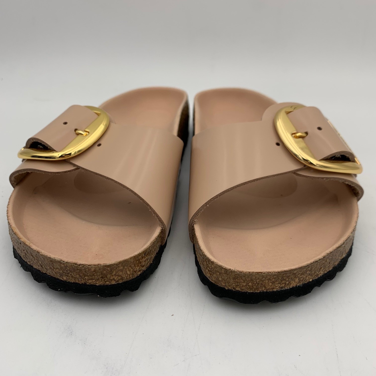Birkenstock New w/ Box Madrid Big Buckle High Shine New Beige Patent Leather N