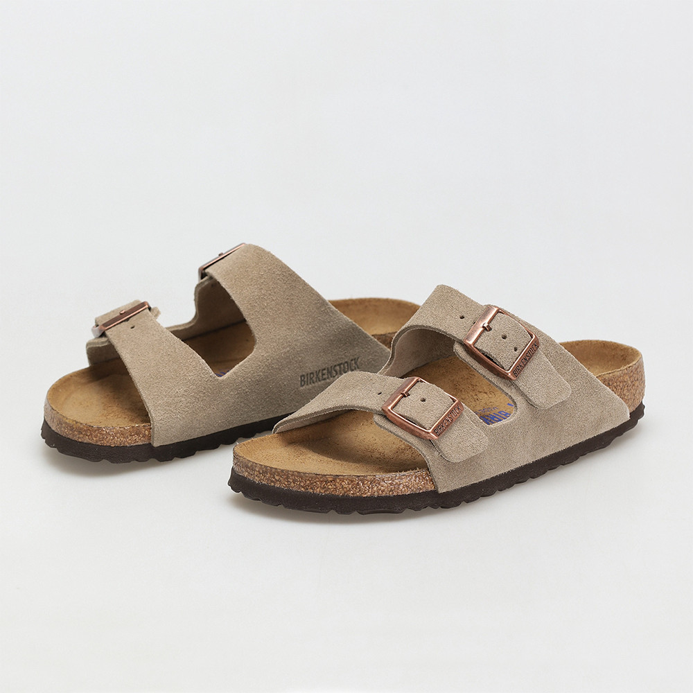 Birkenstock Arizona Taupe Soft Footbed Suede Leather Sandal Women’s shoes