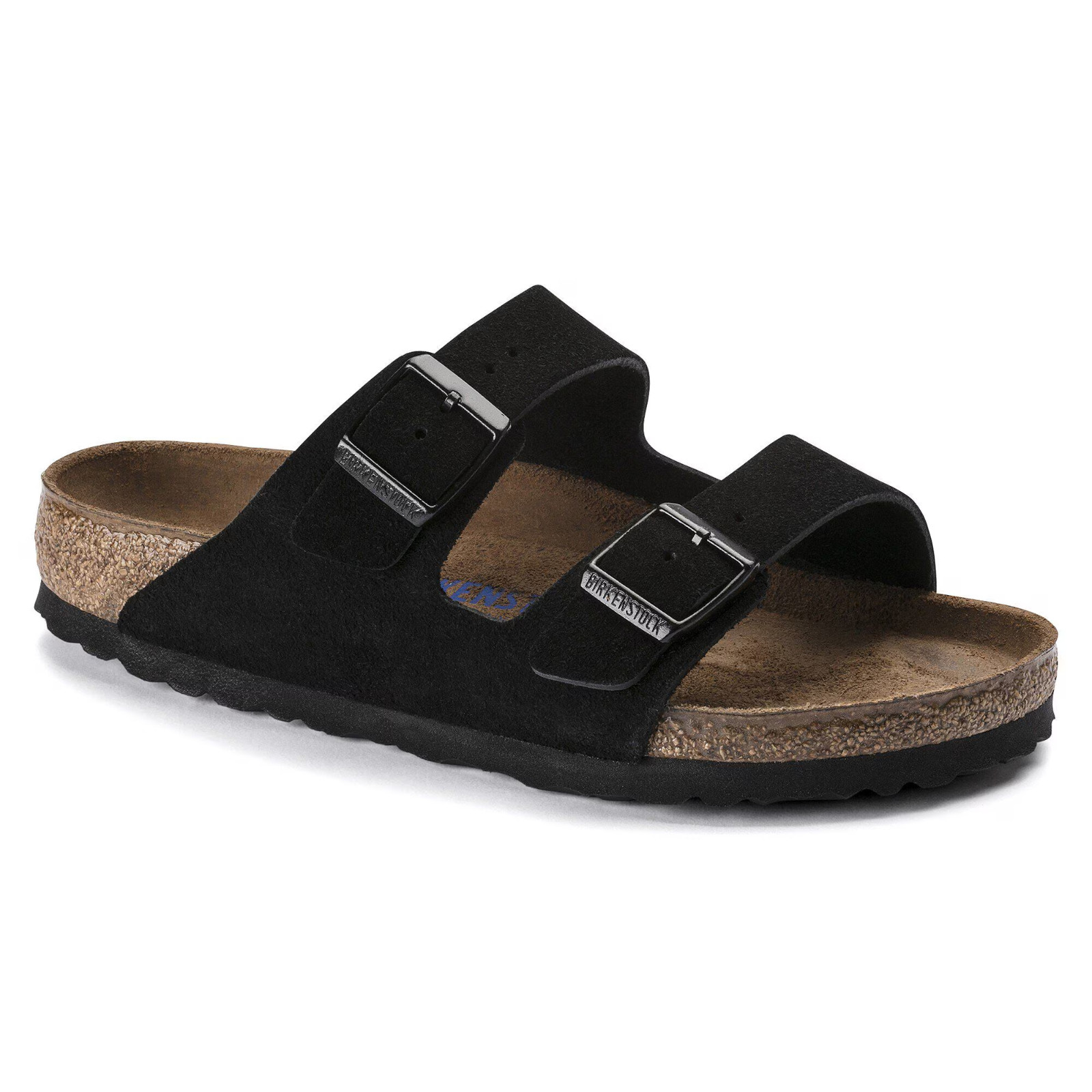 Birkenstock Arizona Black Soft Footbed Suede Leather unisex Select EU37-45