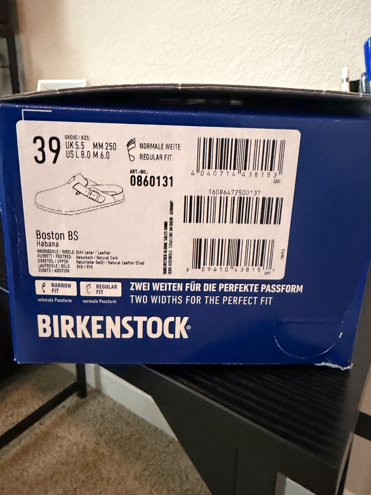 Birkenstock Unisex Boston Soft Footbed Clog, Habana Oiled Leather, EU 39 8-8.5