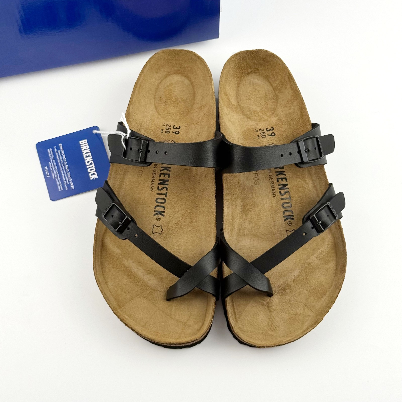 Birkenstock Mayari Birko-Flor Black Elegantly Comfortable Women Wide Sandals NEW
