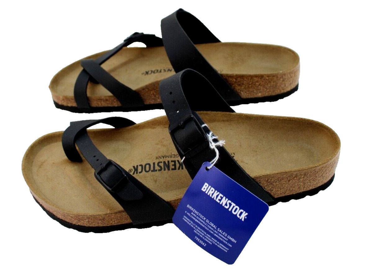 New BIRKENSTOCK Mayari Size 11 Regular Black Leather Women’s Sandals MSRP $130