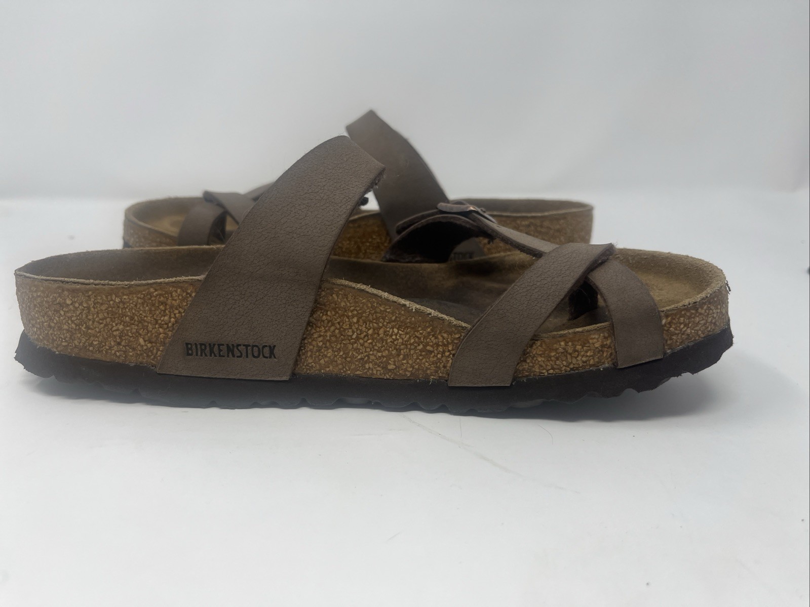 Birkenstock Mayari Birko-Flor  Leather Mocca Color Regular Wide Size 37 GUC