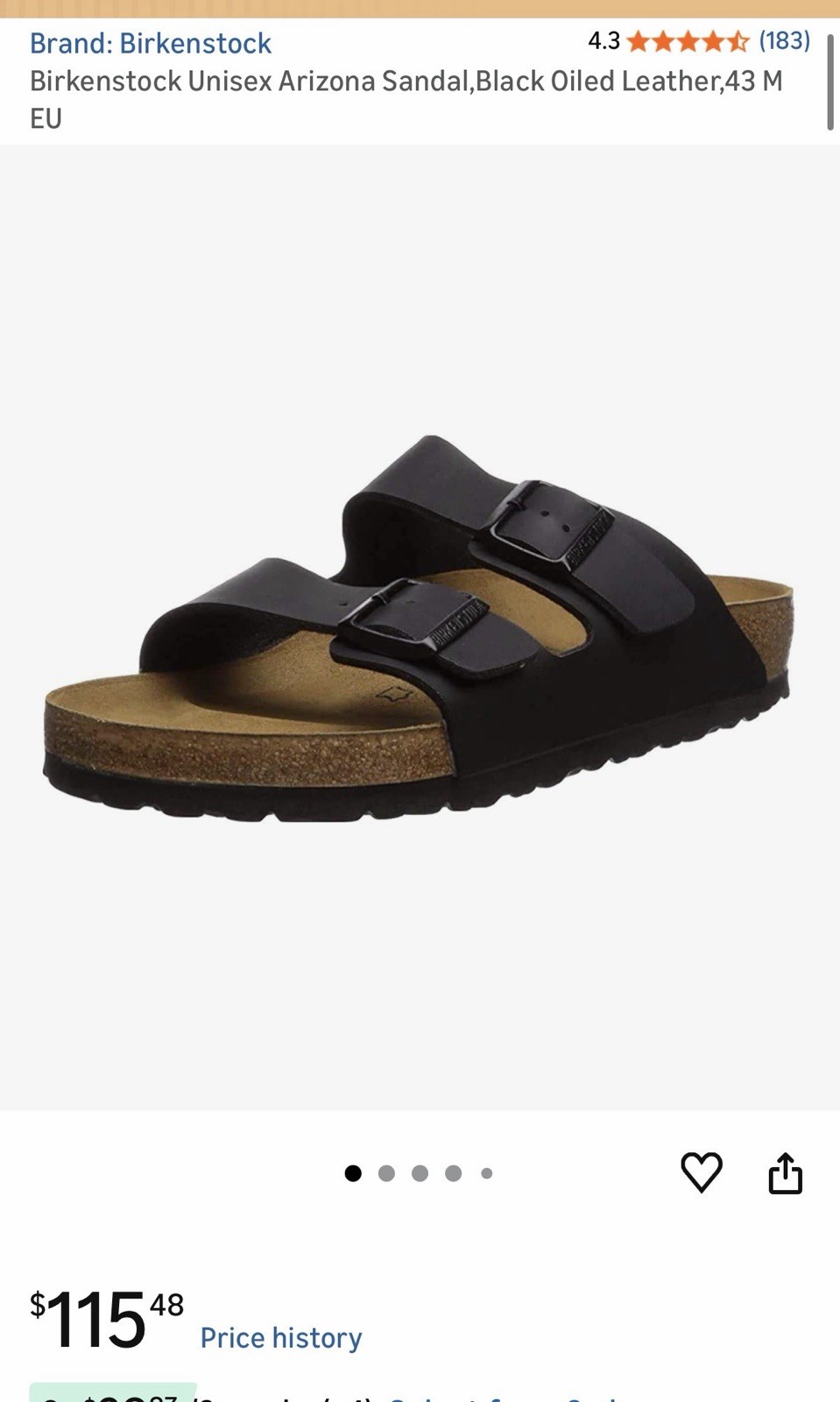 Birkenstock Arizona Sandals – Black US M 10