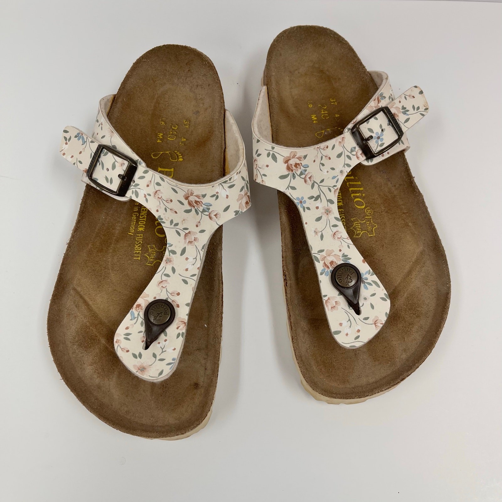 Birkenstock Gizeh Women’s Size 37 Regular Vegan Floral Pattern Comfort Sandal