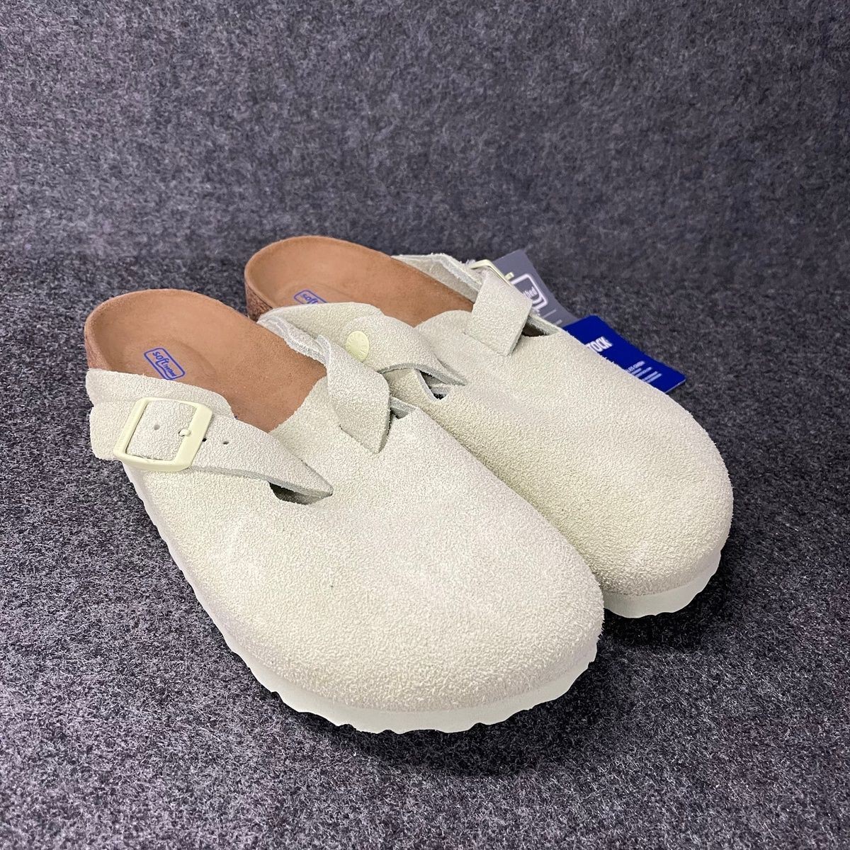 BIRKENSTOCK Boston Soft Footbed Suede Leather Women’s Size 7 Faded Lim