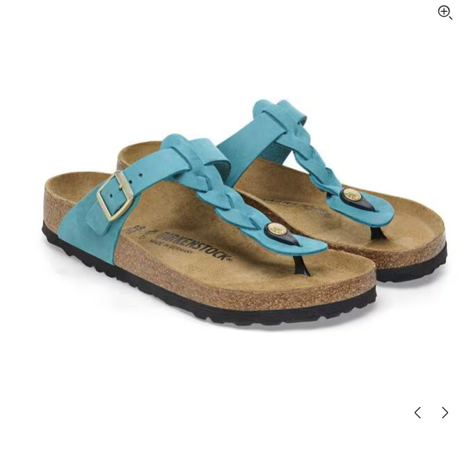 Birkenstock Gizeh Braided oiled leather sandal biscay bay EU 38 US 7-7.5 regular
