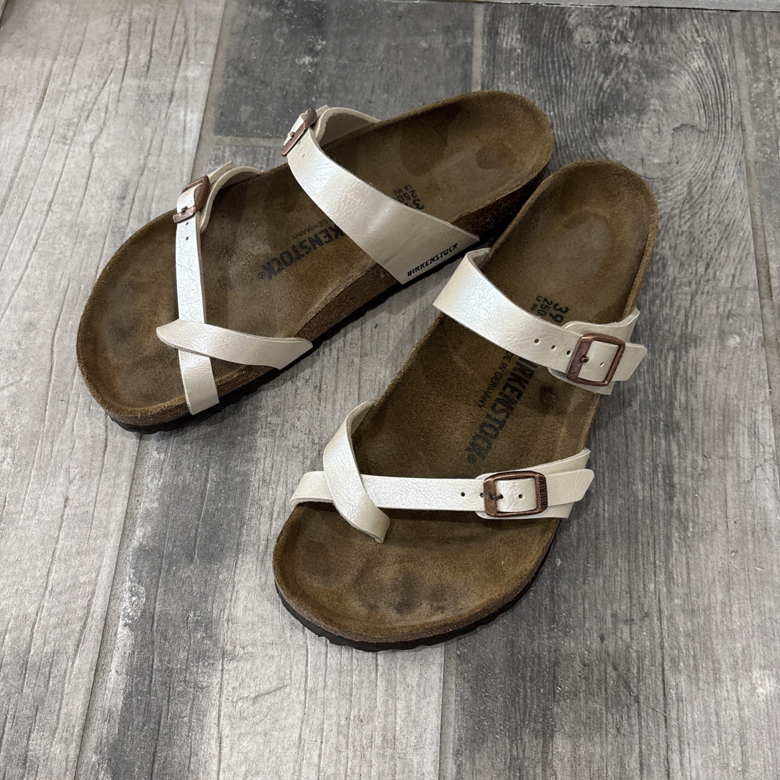 Birkenstock Mayari Birlo-Flor Size 39 Graceful Taupe