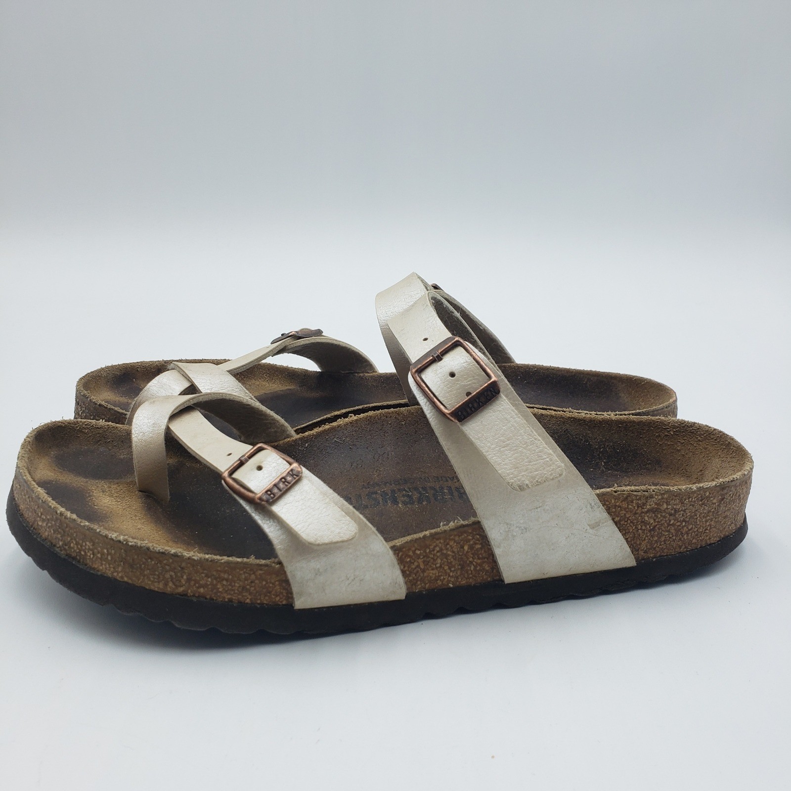 Birkenstock Mayari Birko-Flor Sandals Women’s Size 40 9 9.5 Graceful Pearl White