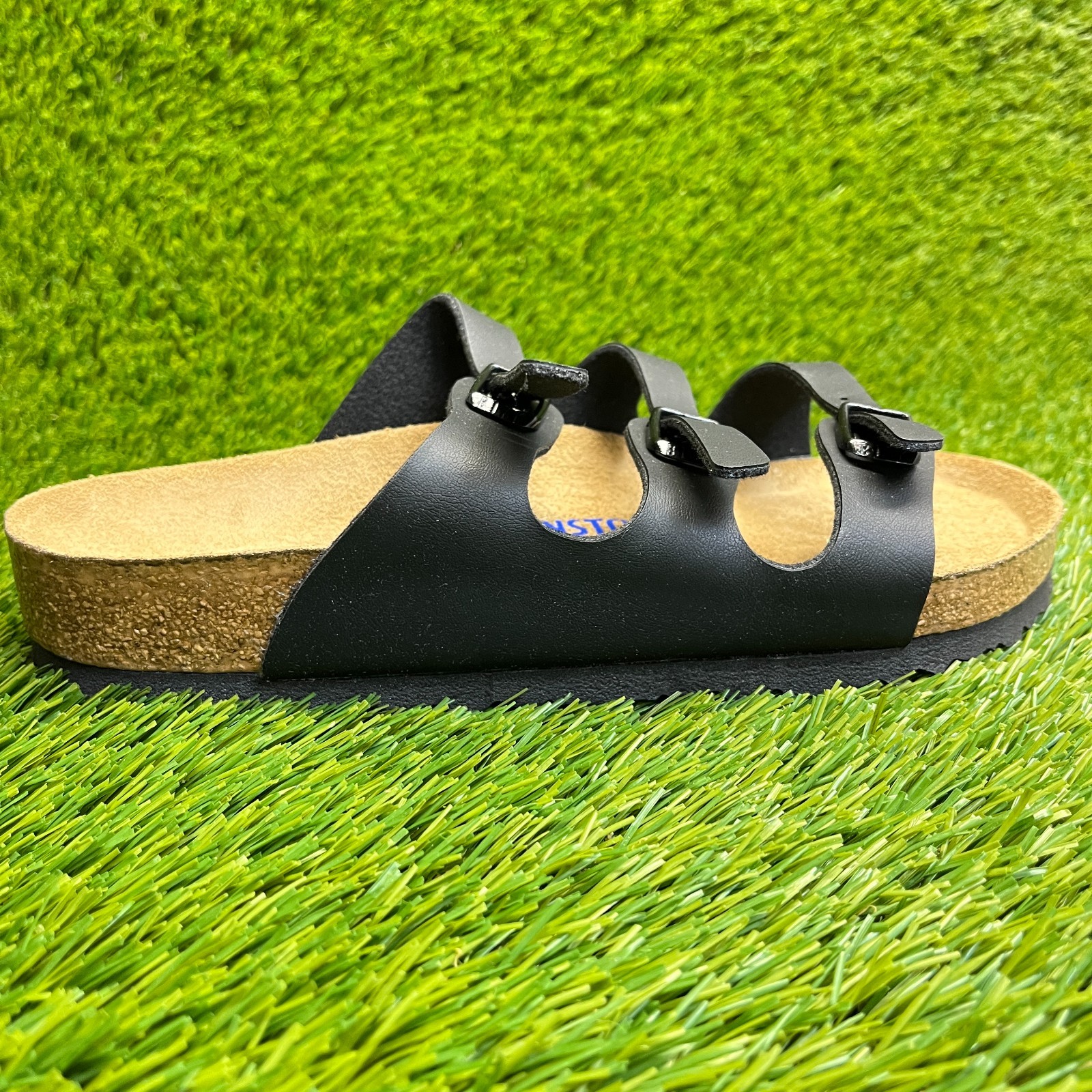 Birkenstock Florida Birko-Flor Womens Size 8 Black Beach Walking Slide Sandals