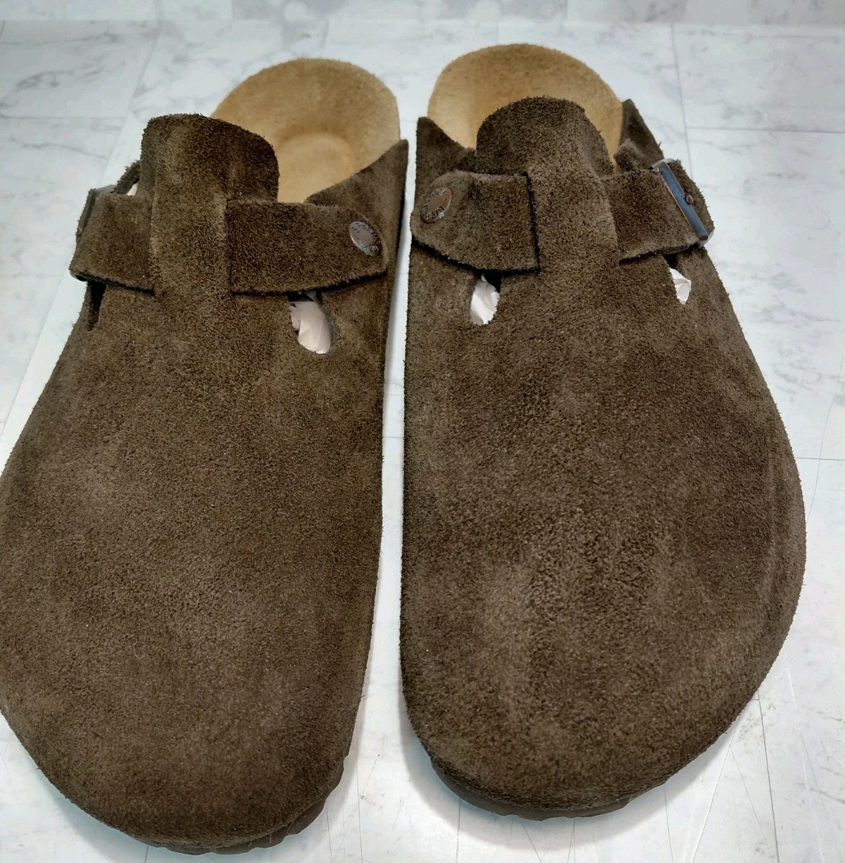 Birkenstock Boston Suede Clog Mens 45  Brown VGC