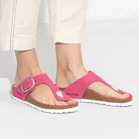 Birkenstock Gizeh Big Buckle Leather sandal fuchsia tulip EU 37 US 6-6.5 regular
