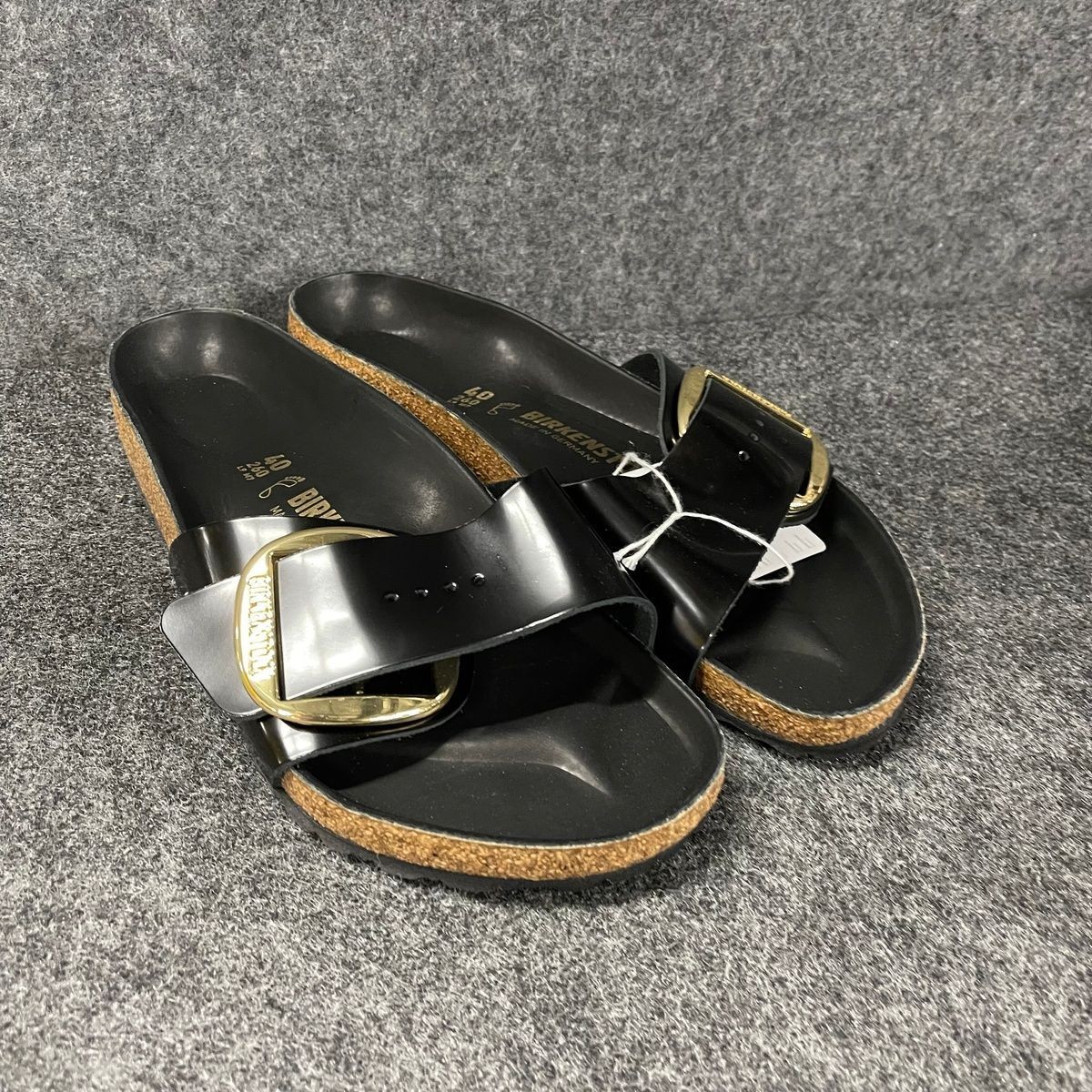 BIRKENSTOCK Madrid Big Buckle  Natural Leather Patent Women’s Size 9