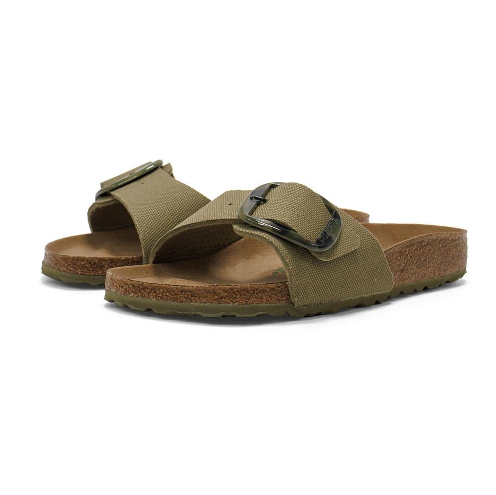 NEW Birkenstock Women’s Madrid Vegan Big Buckle Open Toe Textile Slide Sandals
