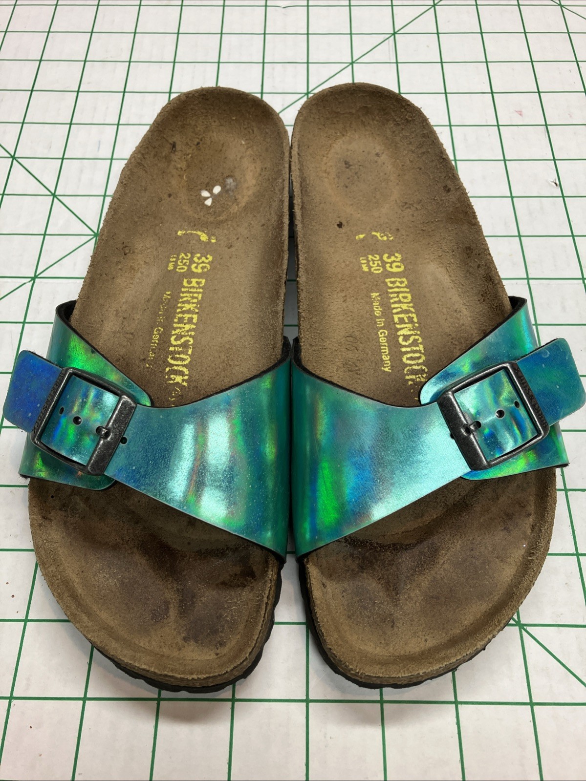 Birkenstock Madrid 39 Teal Metallic