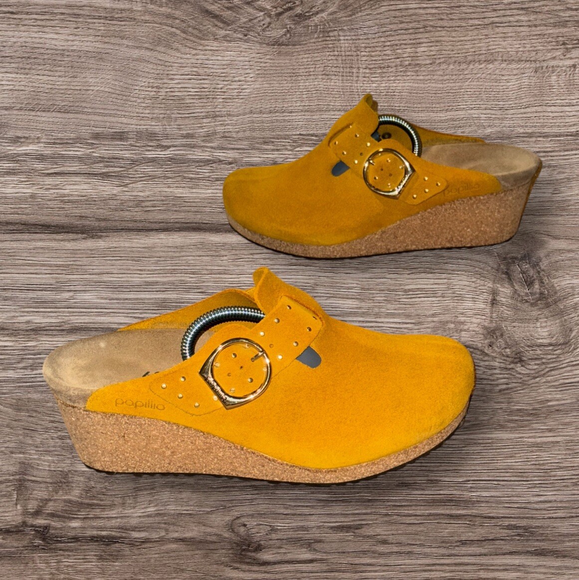 Birkenstock Papillio Fanny Ring Buckle Buckthorn Suede Leather Narrow 41 EUR