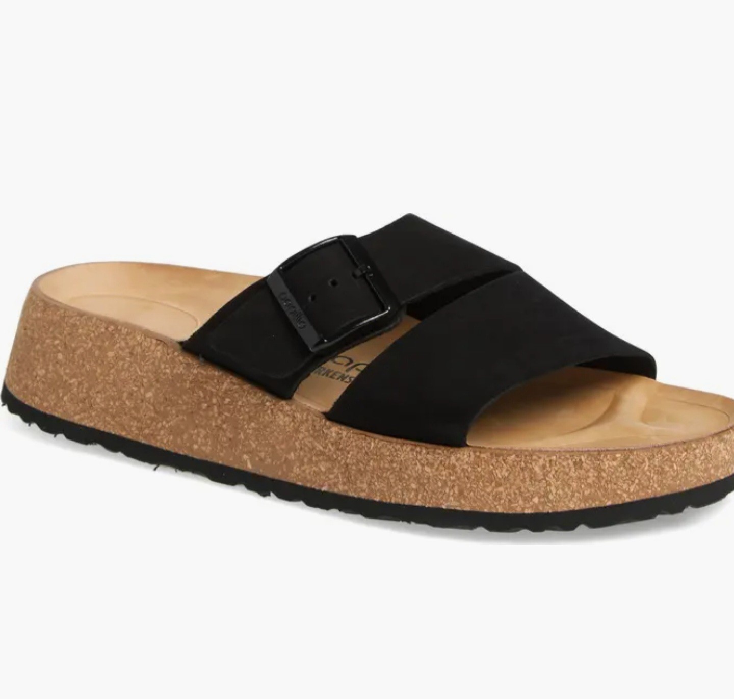 New Women’s BIRKENSTOCK PAPILLIO Black Almina Platform Sandals Size 9