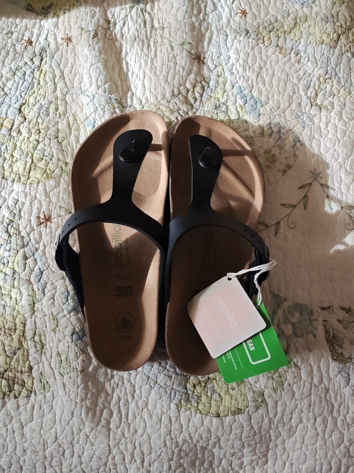BIRKENSTOCK PAPILLIO WOMEN’S GIZEH PAP FLEX PLATFORM BLACK Size 9 EU 40 $125