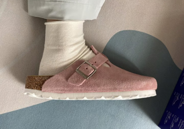 BIRKENSTOCK Boston Soft Footbed Suede Women’s Slip On Clogs EU 40 – Pink Clay