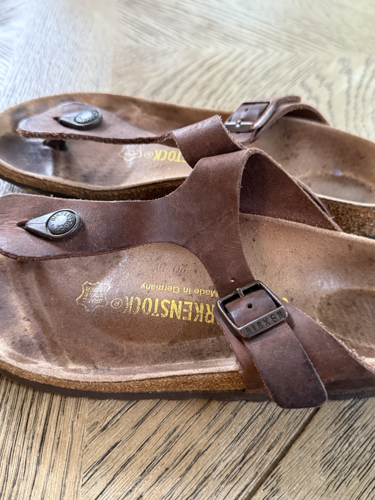 Women’s Birkenstock Gizeh Habana Oiled Leather EU 37 US 6.5 7