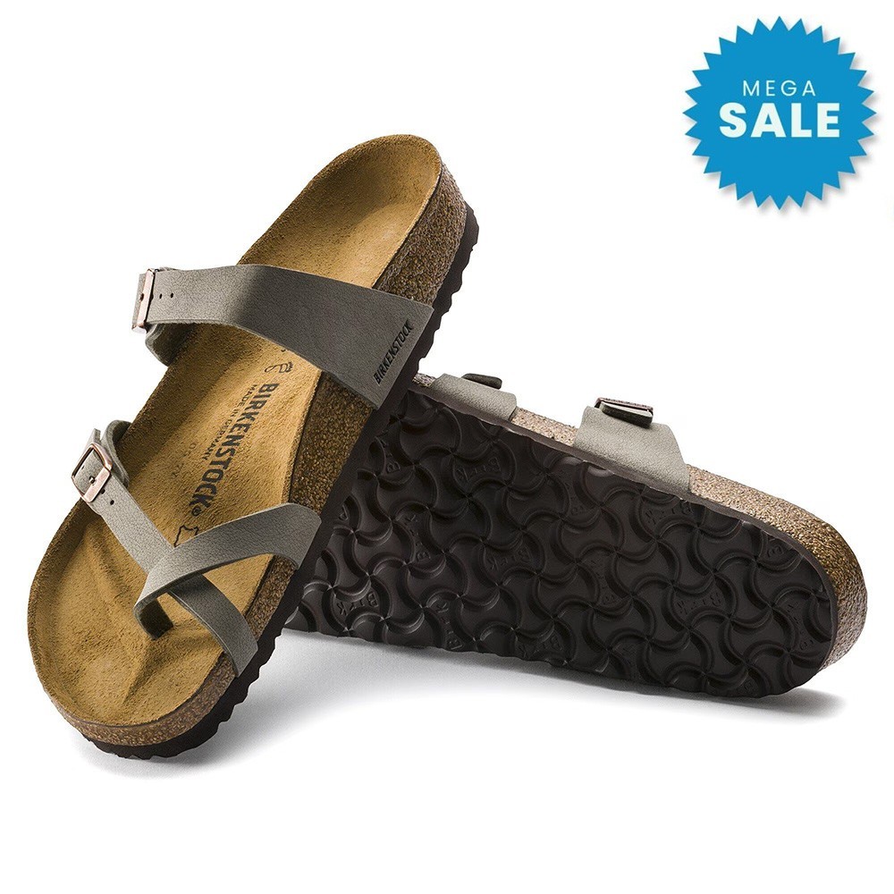 Birkenstock Mayari Sandals Stone Birkibuc Toe Loop Women’s Shoes Wide US 6-10