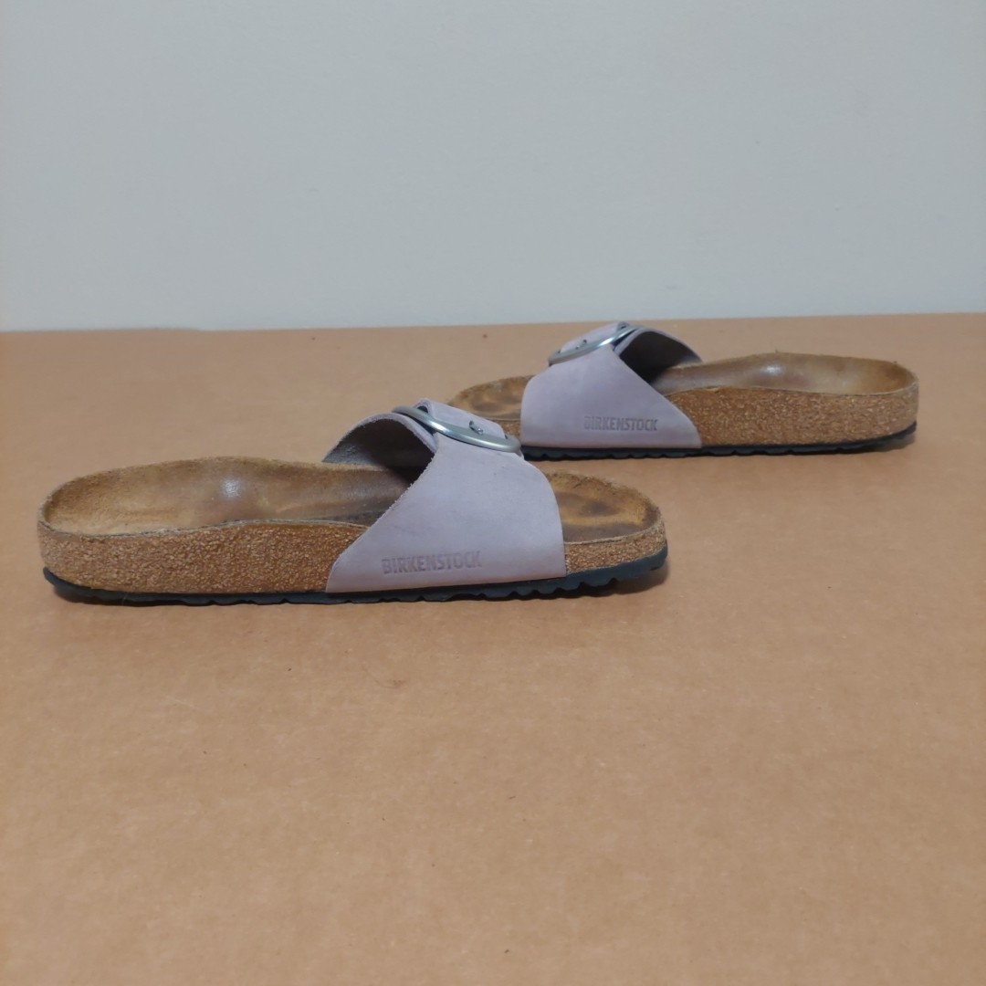 Birkenstock Madrid Big Buckle Nubuck Leather Sandals in Old Rose SIZE L9 M7 EU40