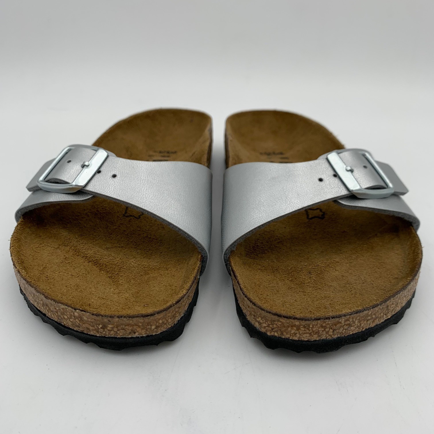 Birkenstock New w/ Box Madrid Silver Birko-Flor Narrow 0040413 Select Size