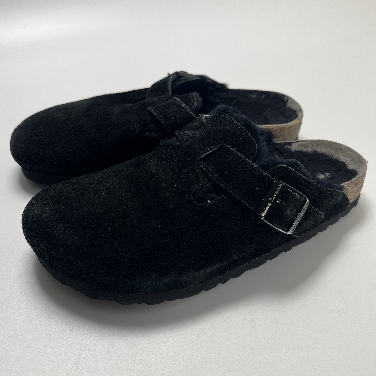 Birkenstock Boston Shearling Black – Size 38EU L7 5M